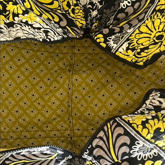 Floral Patterned Duffel Bag - Black, Yellow, Gray - Picture 5 of 5